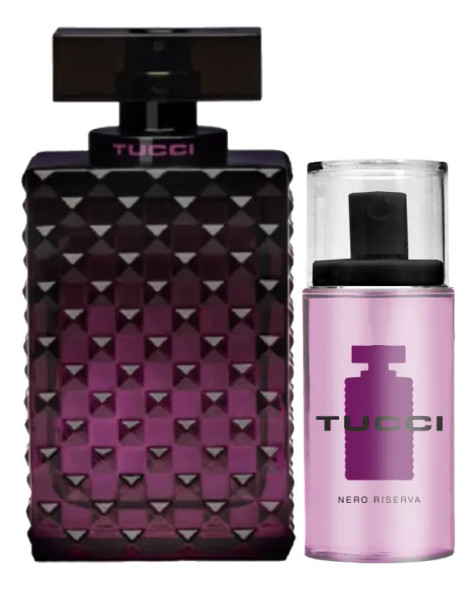 Tucci Nero Riserva Eau de Parfum for Women + Body Splash Set, 100 ml / 3.38 fl oz & 75 ml / 2.53 fl oz