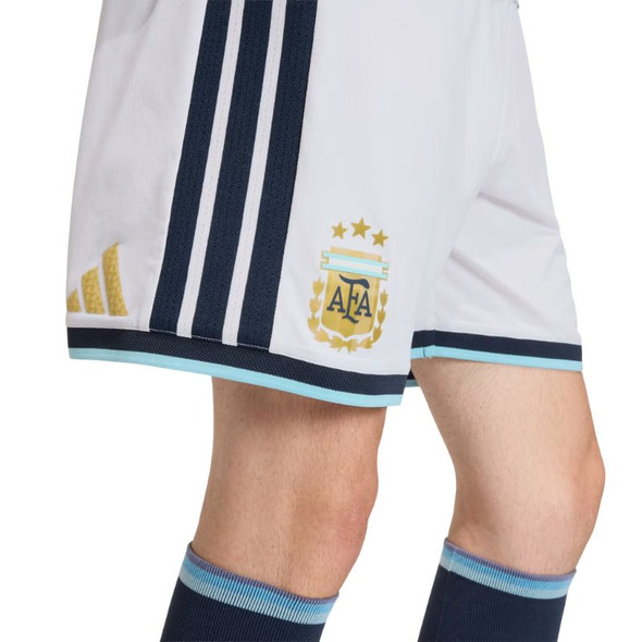 Adidas Selección Argentina White Authentic Home Shorts - Player Version Climacool for Men FIFA World Cup 26