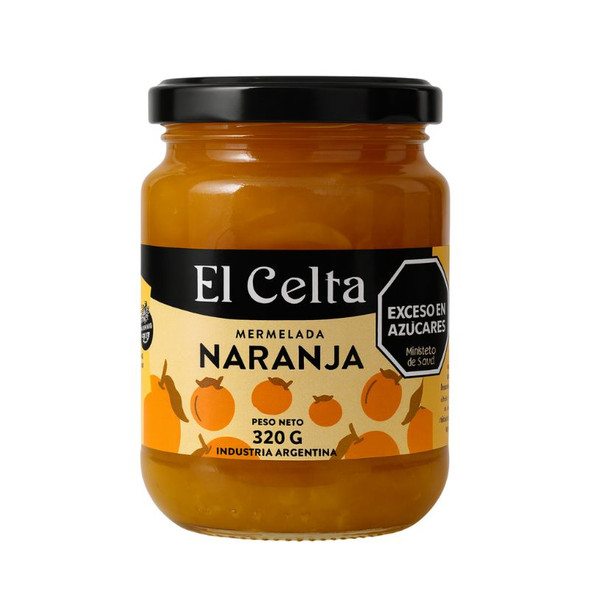 El Celta Orange Jam in Glass Jar, 320 g / 11.29 oz