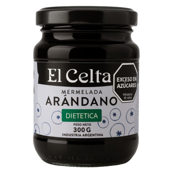 El Celta Light Blueberry Jam in Glass Jar, 300 g / 10.58 oz