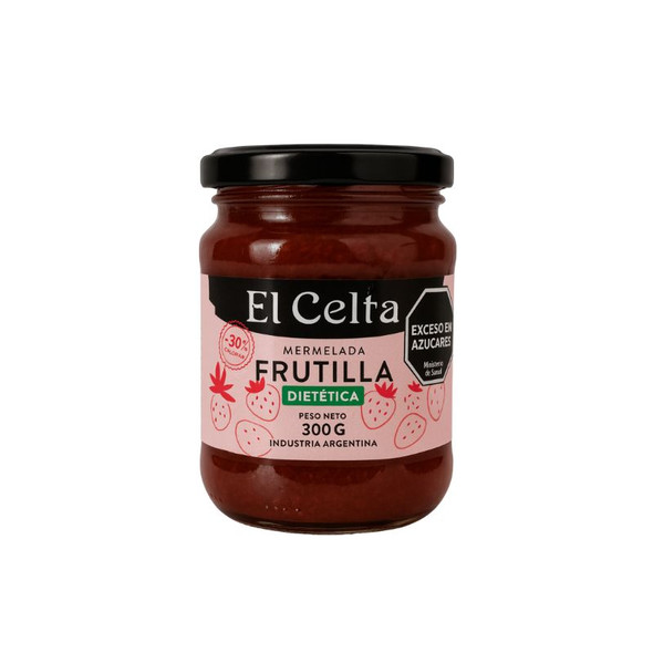 El Celta Light Strawberry Jam in Glass Jar, 300 g / 10.58 oz