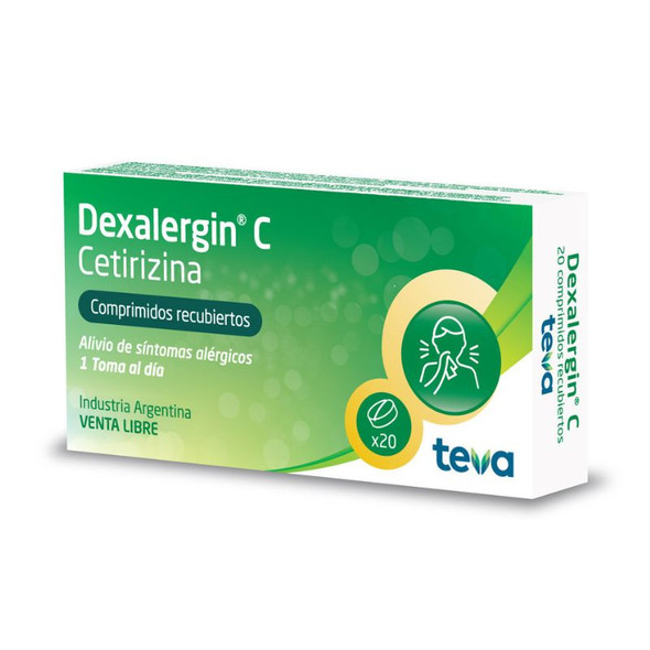 Dexalergin C Allergy Relief Tablets, 20 Units, 10 mg Ea