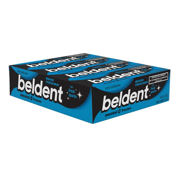 Beldent Sugar-Free Menthol Gum with Fresh Sparks, 200 g / 7.05 oz (box of 20)