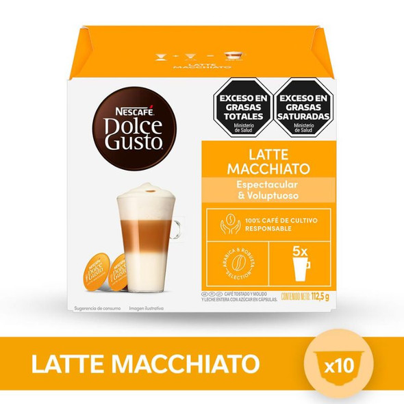 Nescafé Dolce Gusto Coffee Capsules Latte Macchiato Flavor, 112.5 g / 3.97 oz