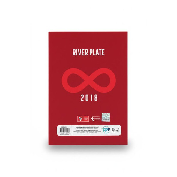Big Life Official Hardcover Ruled Notebook River Plate Infinity 2018 Edition, 16 cm x 21 cm / 6.3 in x 8.3 in