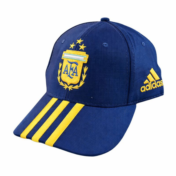 AFA Official Navy Blue Cap with 3-Star Embroidered Crest & Adidas Stripes, One Size Adjustable