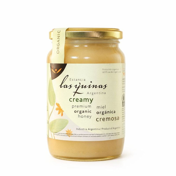 Estancia Las Quinas Creamy Organic Honey in Glass Jar, 500 g / 17.63 oz