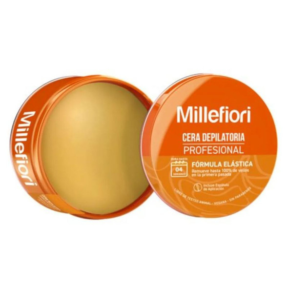 Millefiori Professional Elastic Wax with Applicator Spatula, 200 g / 7.05 oz