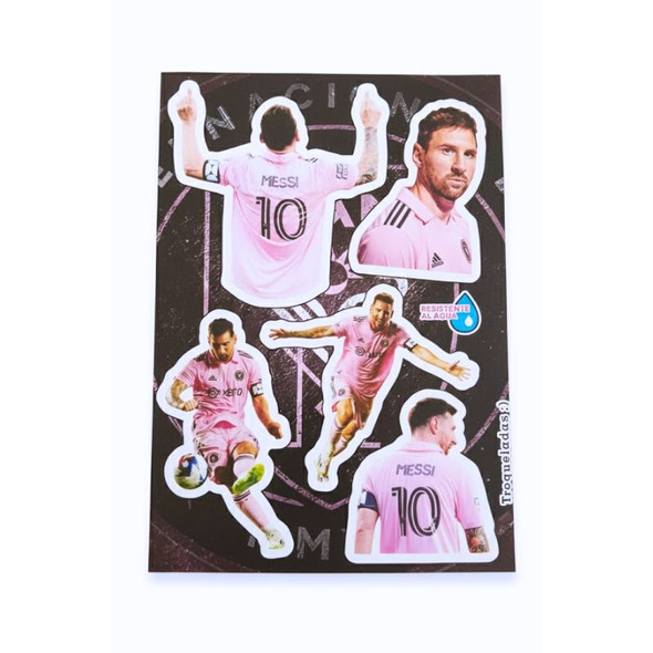 Messi Sticker Set Self-Adhesive Inter Miami Design