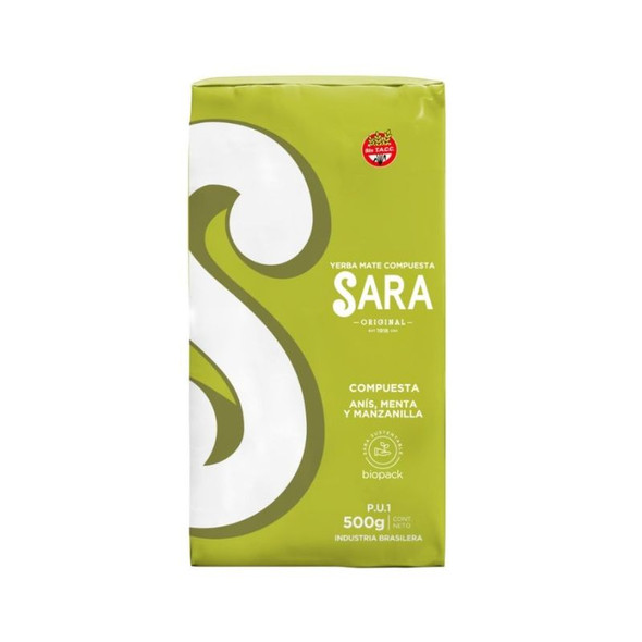 Sara Yerba Mate Digestive Blend with Anise, Mint & Chamomile, 500 g / 17.64 oz