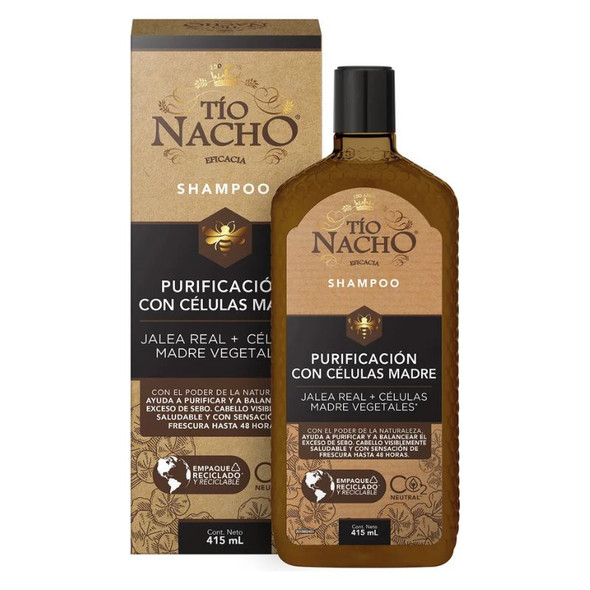Tío Nacho Shampoo Purifying with Royal Jelly & Plant Stem Cells, 415 ml / 14.0 fl oz