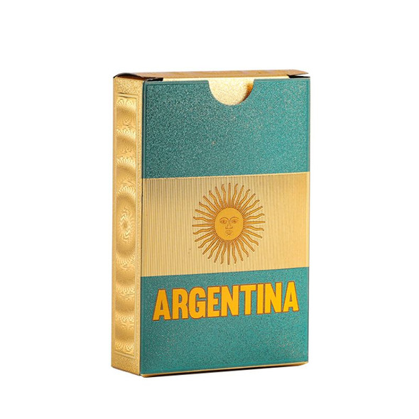 Argentinian Flag-Themed Gold Playing Cards