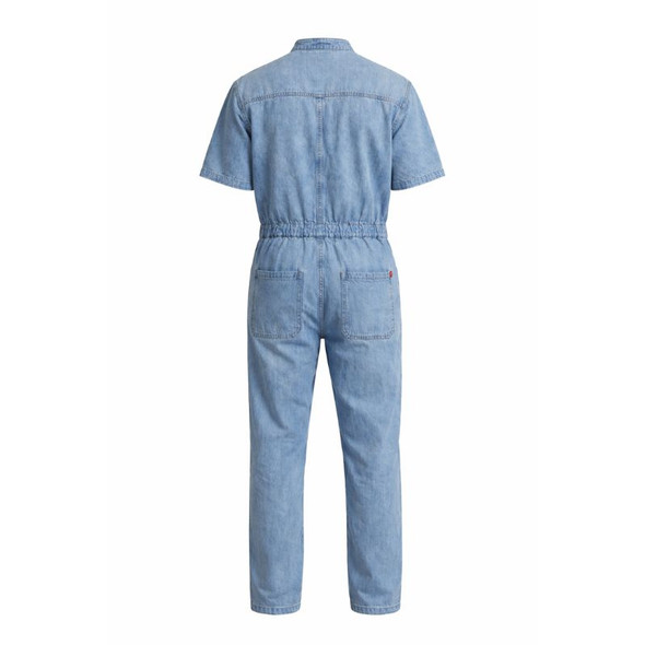 Apolo Leon1985 Men’s Short Sleeve Denim Jumpsuit Urban Overall