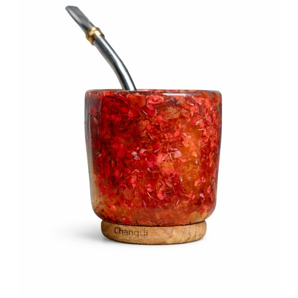 Changüí Valentine’s Day Special Edition Mate Cup with Stainless Steel Double Wall and Bombilla