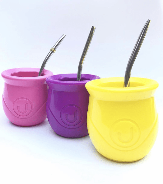 Mate Urbano Unbreakable Mate Gourd, Easy to Clean with Self-Extracting Yerba & Stainless Steel Straw Pull to Extract (various colors available)