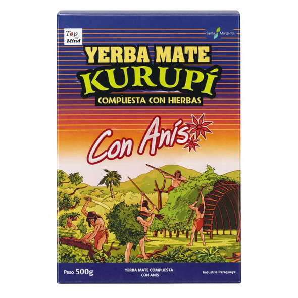Kurupí Yerba Mate Compuesta with Anise Gluten Free, 500 g / 17.6 oz