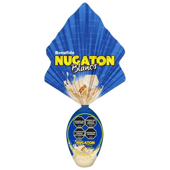 Bonafide Nugatón Blanco Easter Egg White Chocolate with Mini Nugatón Bites, 177 g / 6.2 oz