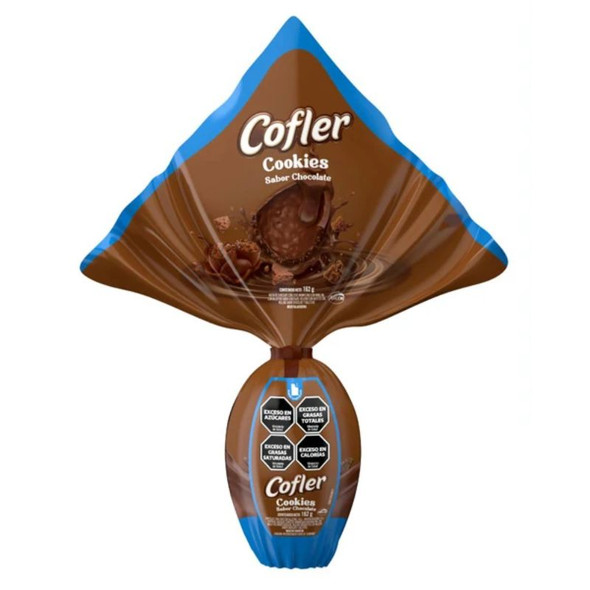 Cofler Cookies Milk Chocolate Easter Egg, 162 g / 5.71 oz