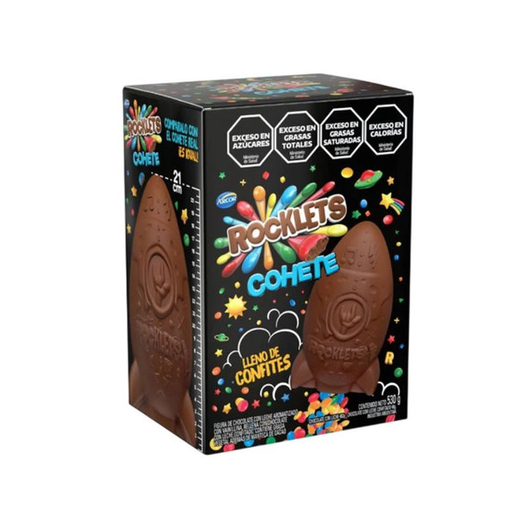Rocklets Cohete Milk Chocolate Easter Egg Filled with Rocklets, 530 g / 18.70 oz