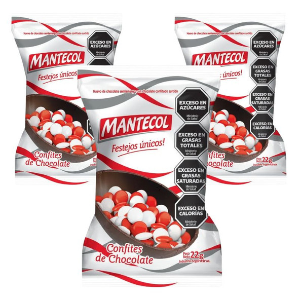 Mantecol Milk Chocolate Easter Egg with Chocolate Confetti, 22 g / 0.78 oz (pack of 3)