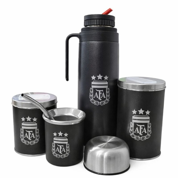 AFA Argentina 3 Stars Mate Set with Stainless Steel Mate, Thermos with Handle & Accessories