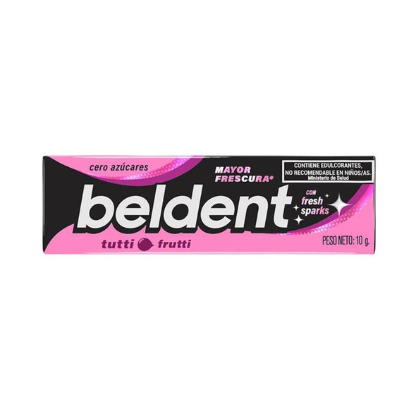 Beldent Tutti Frutti Sugar Free Chewing Gum Tablets, 200 g / 7.05 oz (pack of 20)