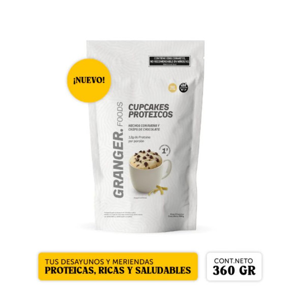 Granger Foods Protein Cupcake Mix Vanilla Lemon with Chocolate Chips, 360 g / 12.70 oz