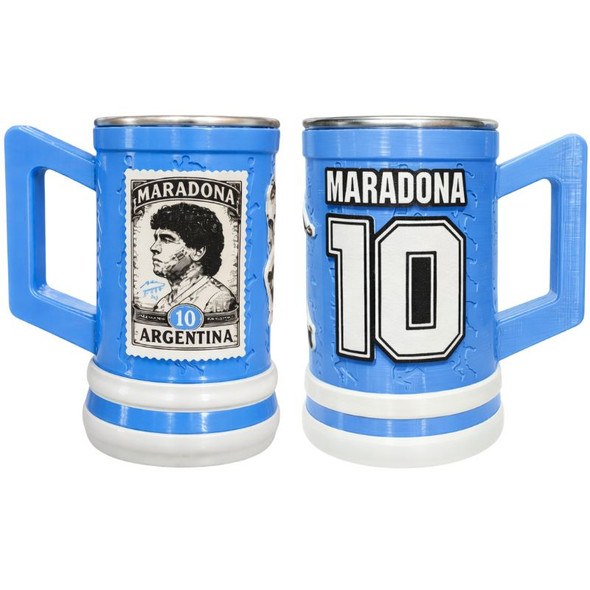Maradona 10 3D Chop Jar with Aluminum Inner Cup, 500 ml / 16.9 oz capacity