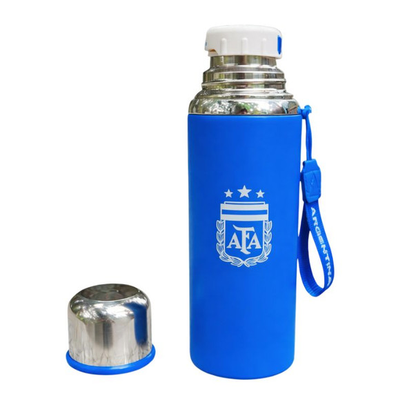 AFA Official Blue Stainless Steel Thermos Bottle with Strap, 800 ml / 27.05 oz capacity