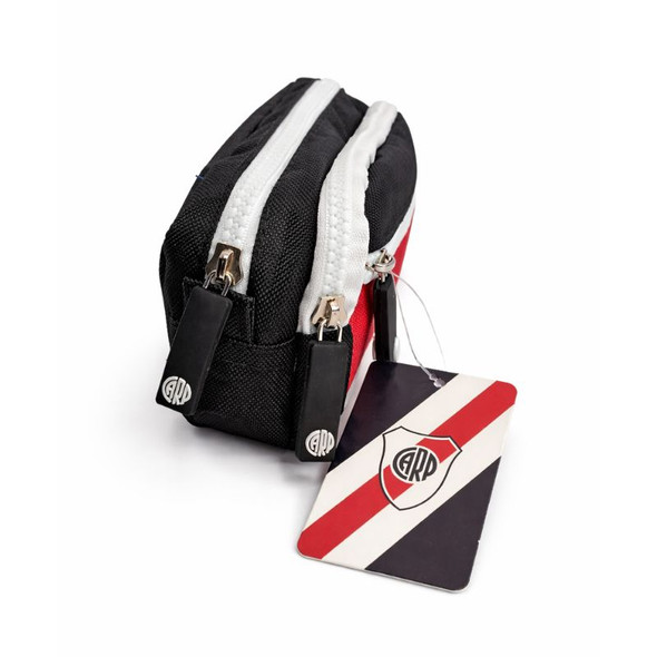 River Plate Official Triple Zipper Pencil Case Black, White & Red