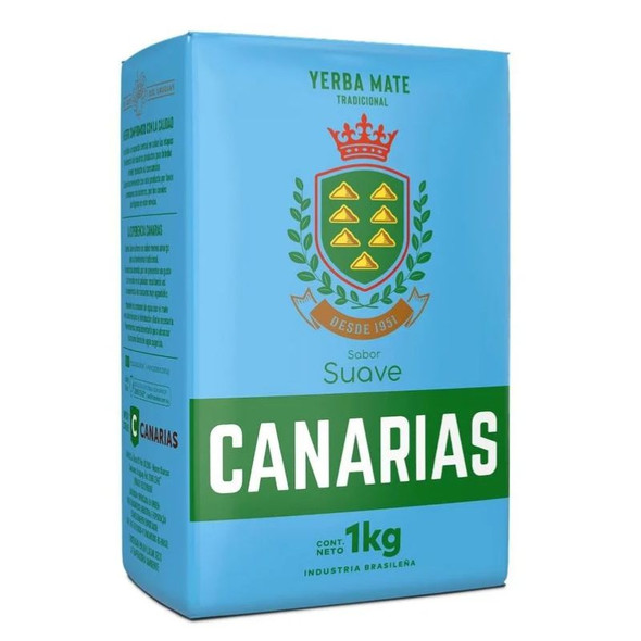 Canarias Yerba Mate Suave Traditional Blend From Uruguay, 1 kg / 2.2 lb