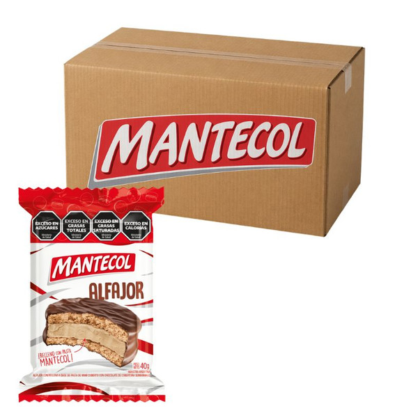Mantecol Alfajor with Peanut Paste Filling & Dark Chocolate Wholesale Bulk Box, 40 g / 1.41 oz ea (24 count per box)