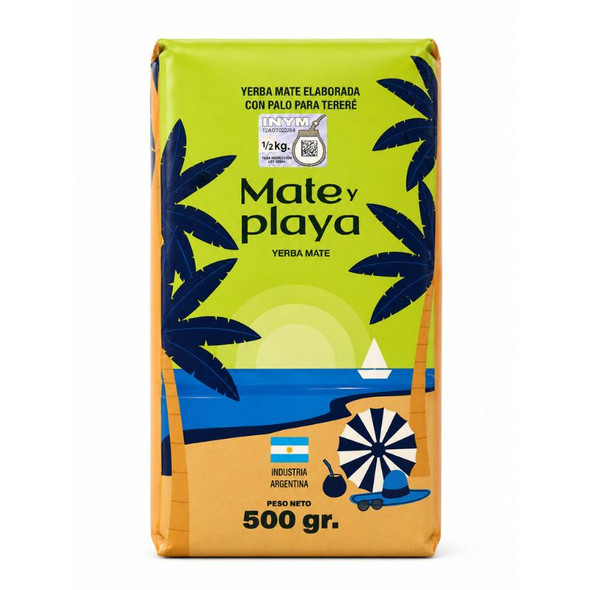 Mate y Playa Yerba Mate for Tereré with Stems, 500 g / 17.64 oz