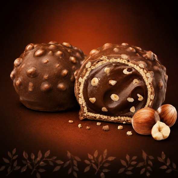 Bon o Bon Supreme Hazelnut Flavor Chocolate Bonbons, 144 g / 5.08 oz (box of 8)