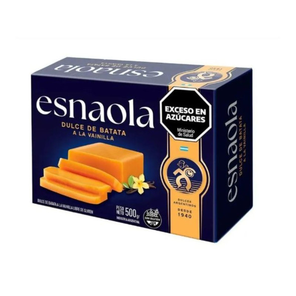 Esnaola Dulce de Batata Sweet Potato Jelly with Subtle Vanilla, 500 g / 1.1 lb sealed bar