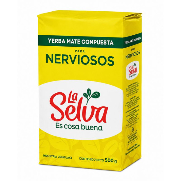 La Selva Yerba Mate Compuesta Para Nerviosos Yerba Mate for Nervousness from Uruguay, 500 g / 1.1 lb (pack of 8)