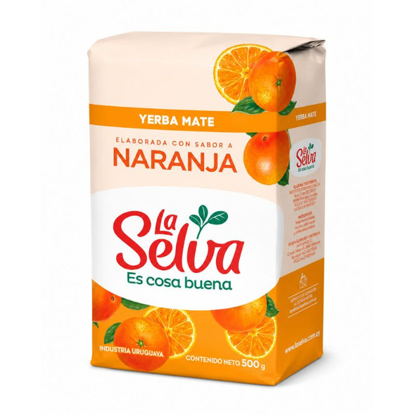 La Selva Orange Flavored Yerba Mate from Uruguay, 500 g / 1.1 lb