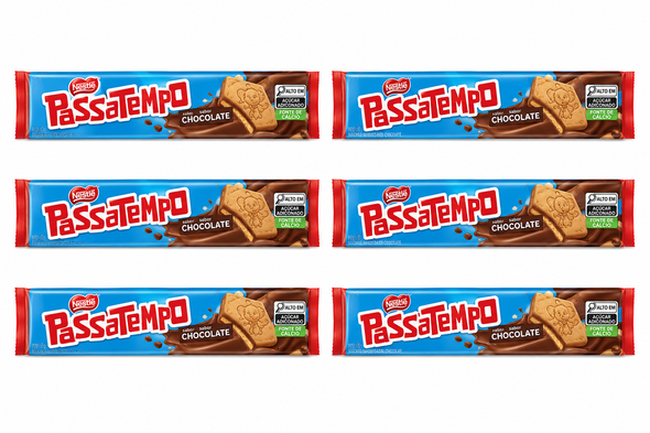 Nestlé Passatempo Chocolate Filled Cookies, 130 g / 4.58 oz ea (pack of 6)