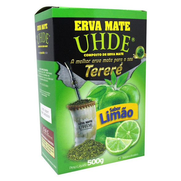 UHDE Sugar Free Lemon Tereré Erva-Mate Refreshing & Natural, 500 g / 17.63 oz (pack of 3)