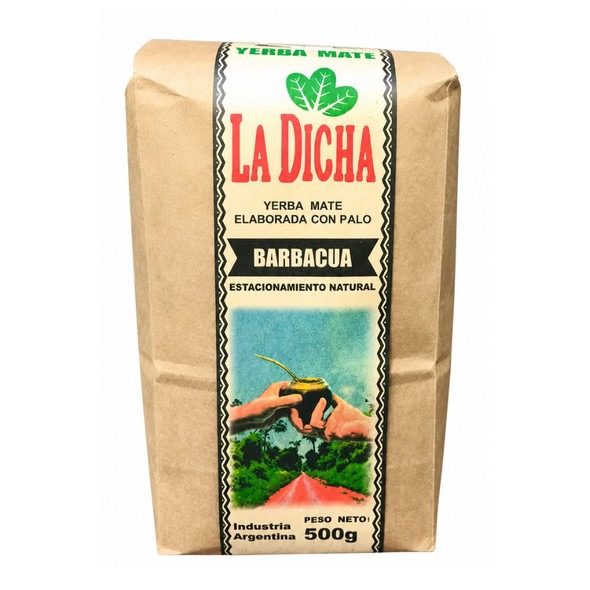 La Dicha Barbacua Yerba Mate with Stems, 500 g 1.1 lb