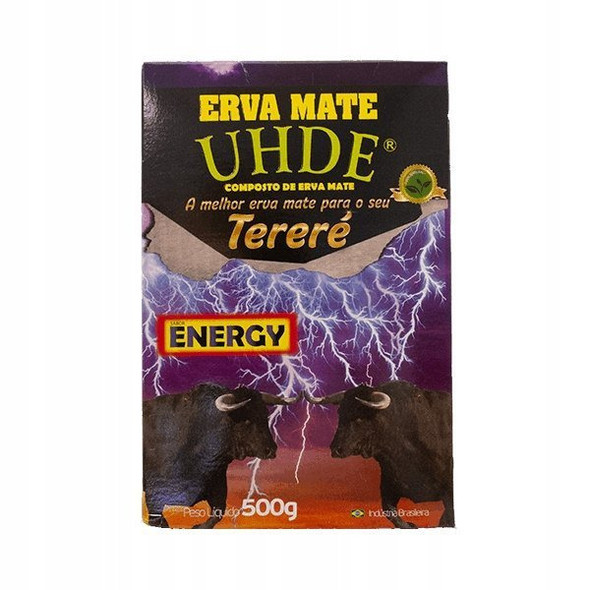 UHDE Energy Tereré Erva-Mate Refreshing & Natural, 500 g / 17.63 oz (pack of 3)