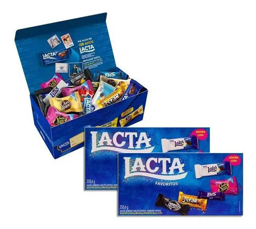 Lacta Favorite Assorted Chocolate Bonbons Gift Box, 250.69 g / 8.84 oz (Pack of 2)