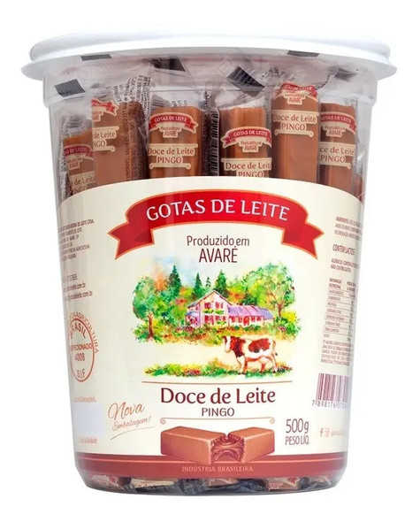 Avaré Pingo de Leite Milk Caramel Candies, 500 g / 17.64 oz (50 count)