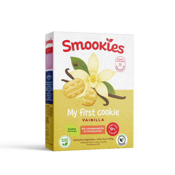 Smookies Baby My First Cookie Organic Vegan Vanilla Cookies with Omega 9, 150 g / 5.29 oz