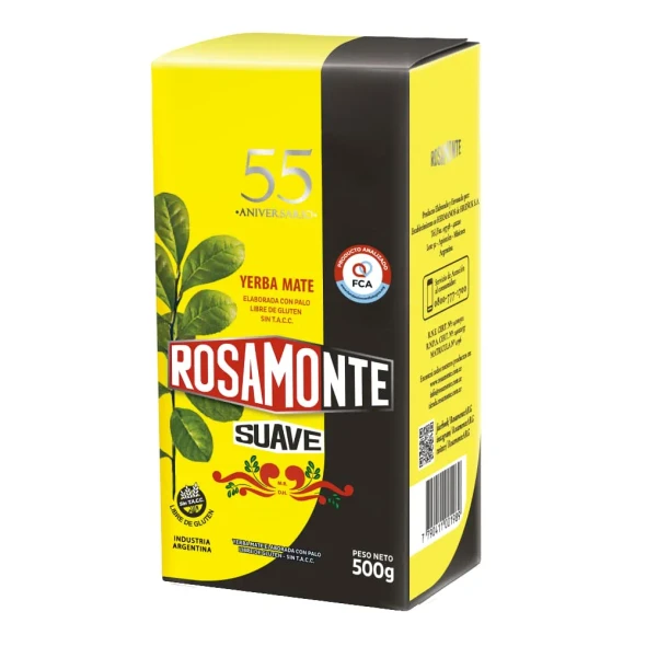 Rosamonte Suave 55th Anniversary Yerba Mate with Stems Gluten Free, 500 g / 1.10 lb
