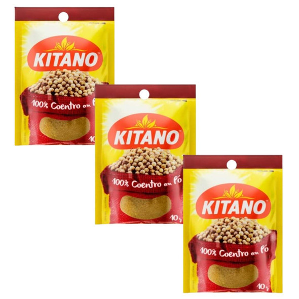 Kitano 100% Ground Coriander Spice, 10 g / 0.35 oz (pack of 3)