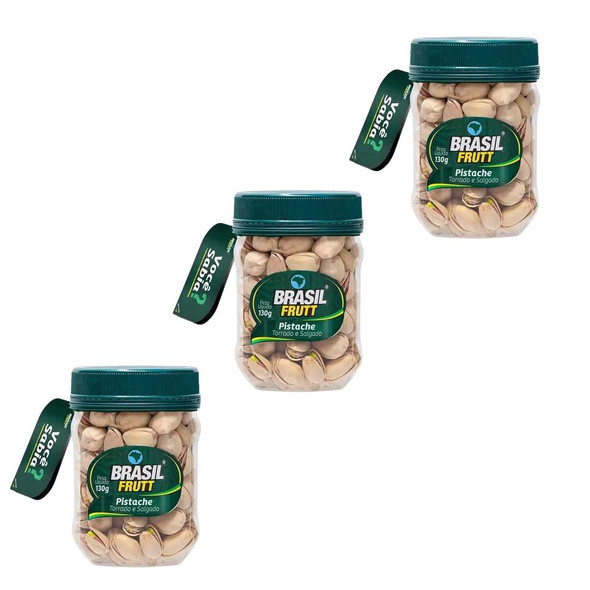 Brasil Frutt Premium Pistachios, 130 g / 4.59 oz (pack of 3)
