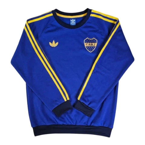 The Hincha House Boca Juniors Retro Crewneck Sweatshirt Inspired by Classic 1980s Football Style