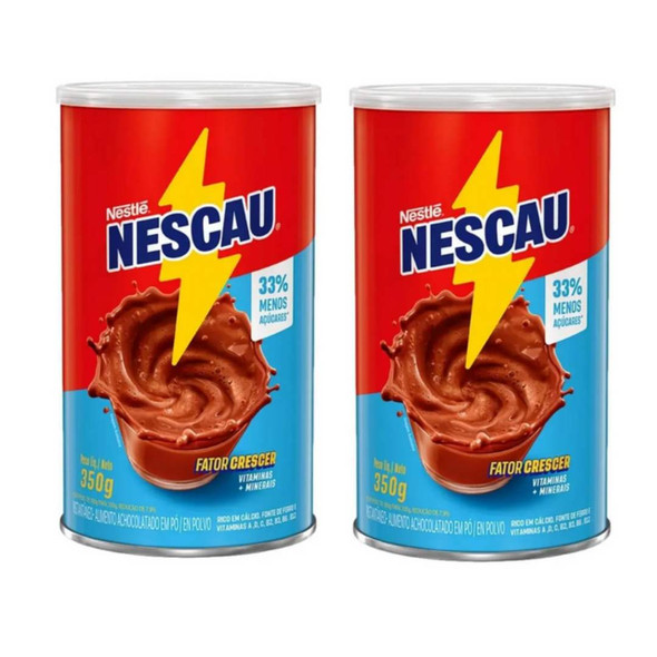 Nescau Chocolate Drink Mix with 33% Less Sugar, 350 g / 12.35 oz (pack of 2)