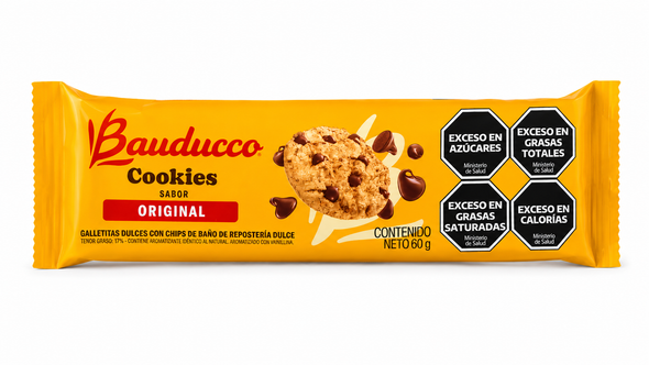 Bauducco Original Cookies with Chocolate Chips, 60 g / 2.12 oz (pack of 3)